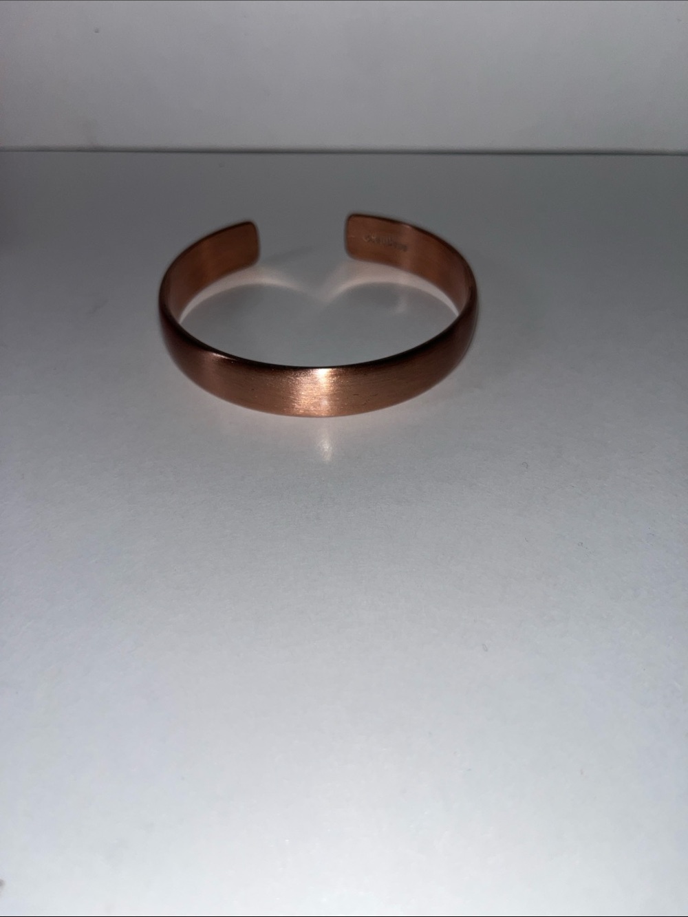 Men's Brown Copper-Tone Open Cuff Bracelet - Sleek Minimalist Style